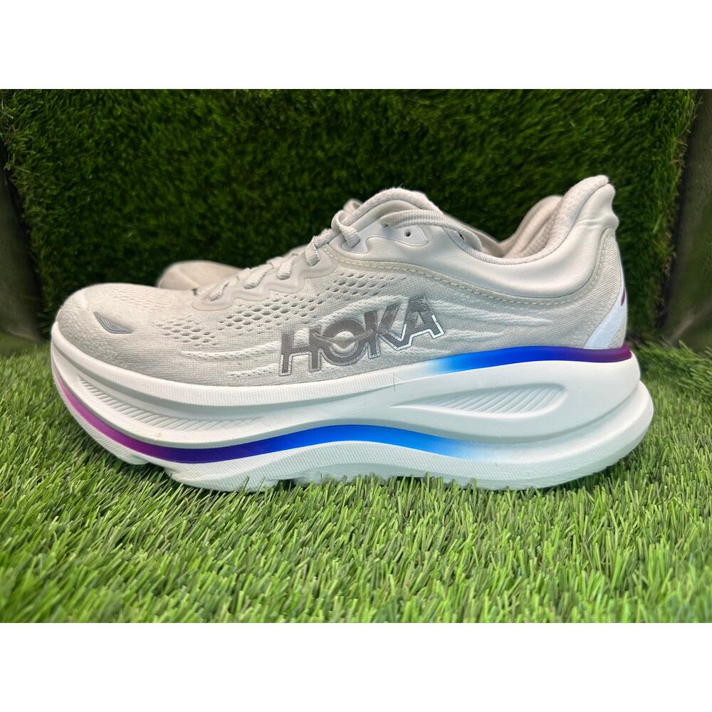 Hoka One One Bondi 9 1162012-CYWH Athletic Sneaker Women's 8.5B White Knit Gym - Picture 3 of 12
